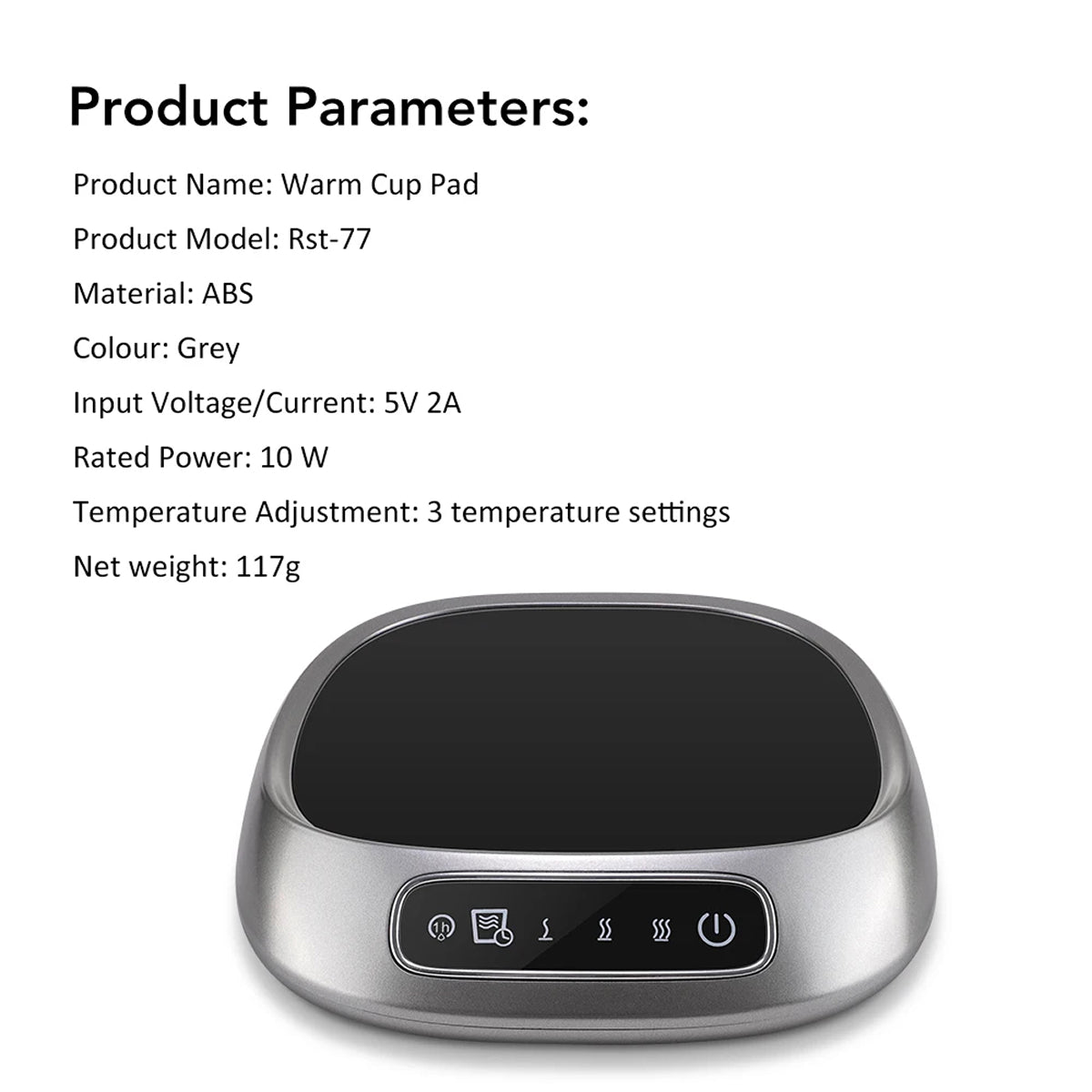 WarimCovi Coffee Mug Warmer 3 Temperature Settings 8H Auto Shut Off USB Powered