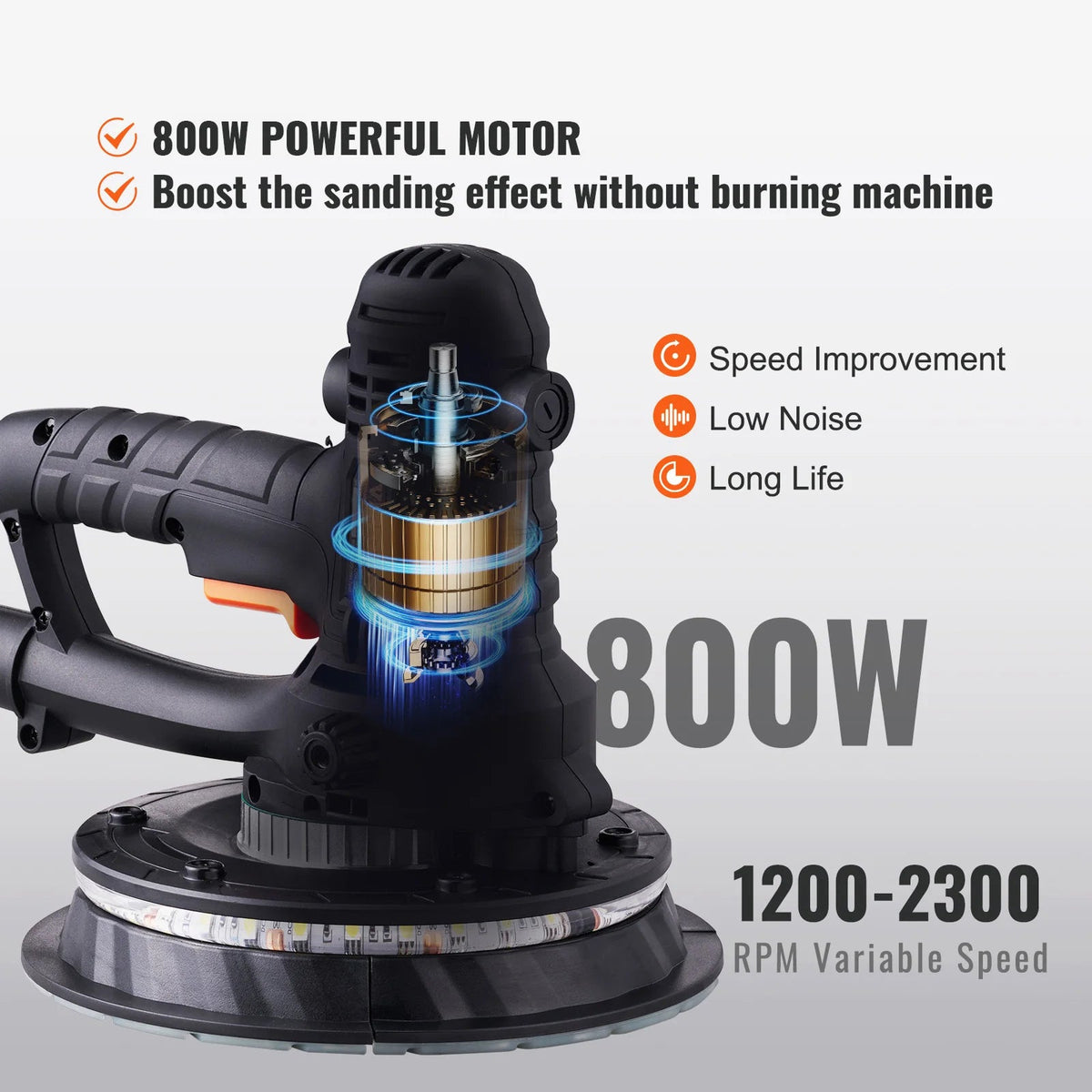 WetNoci 800W Motor With Stepless 1200 To 2300 RPM