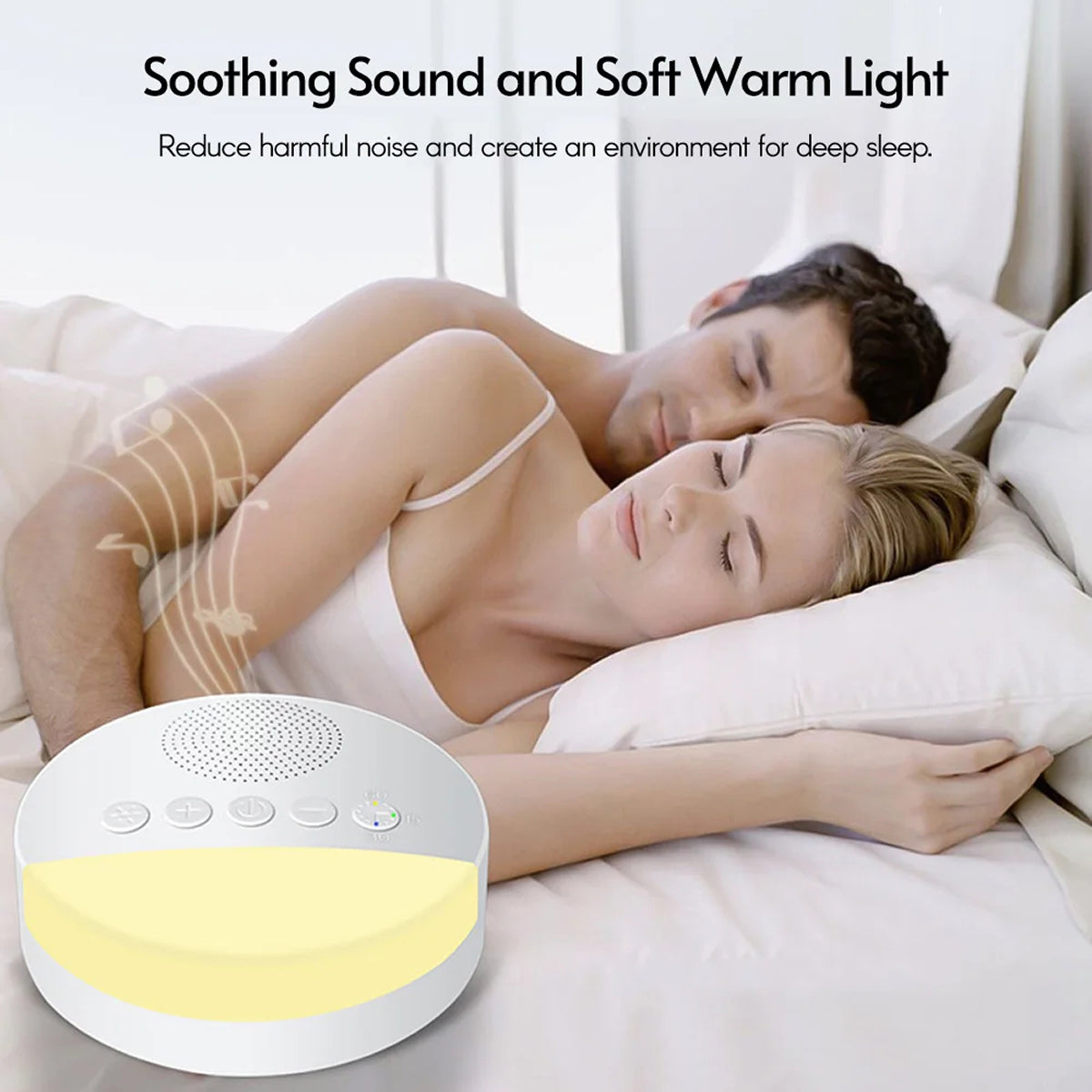 WhitixMax Sleep Therapy White Noise Machine – 30 Soothing Sounds, Night Light & Auto-Timer