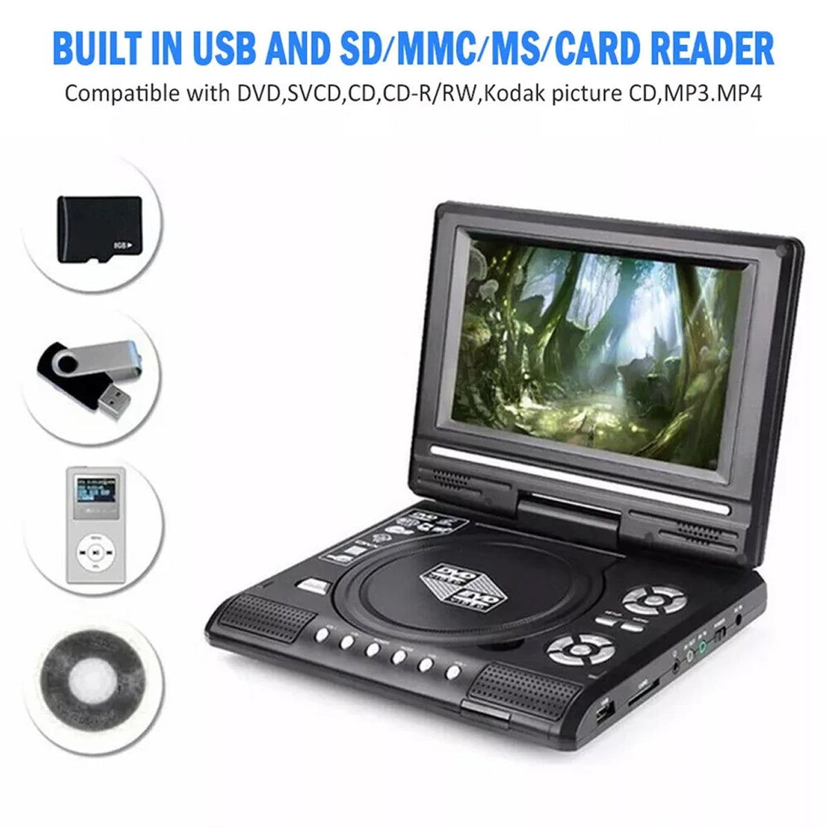 WidTosee 7.8-Inch HD Eye-Protective Screen With 270° Rotation