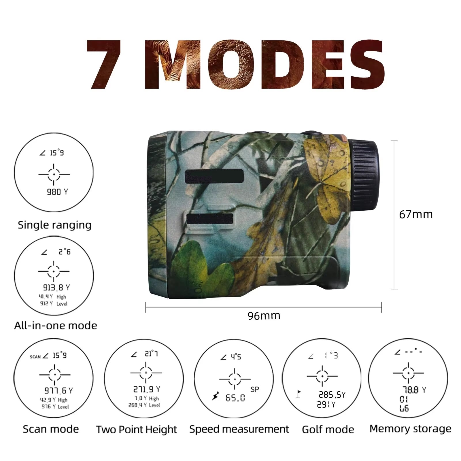 WildRange 1200yd Hunting Rangefinder – Angle Compensation, 6x Magnification & Speed Mode