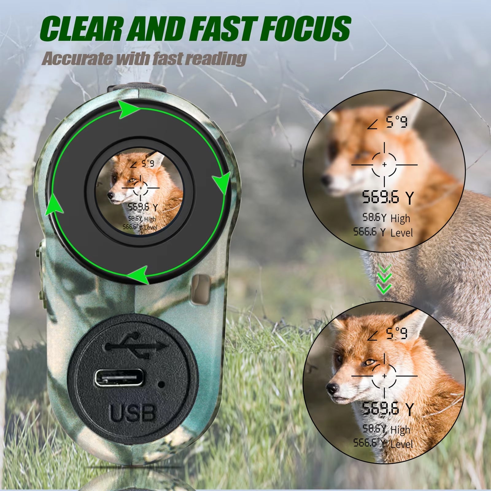 WildRange 1200yd Hunting Rangefinder – Angle Compensation, 6x Magnification & Speed Mode