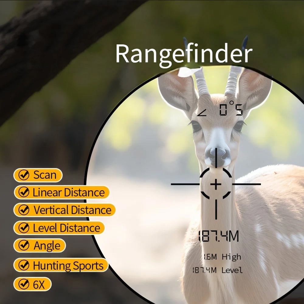 WildRange 1200yd Hunting Rangefinder – Angle Compensation, 6x Magnification & Speed Mode