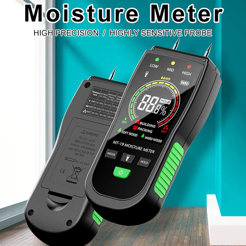 WomiTero Wood Moisture Meter ±0.5% High Precision 4-Mode Sensor
