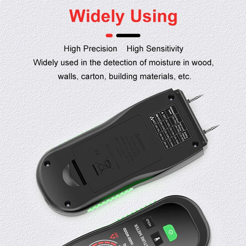 WomiTero Wood Moisture Meter ±0.5% High Precision 4-Mode Sensor